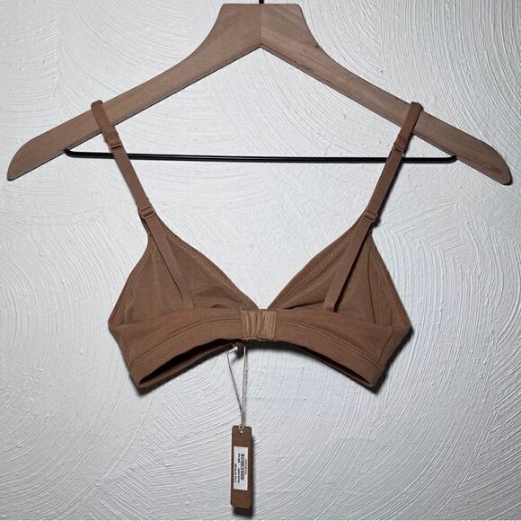 SKIMS Cotton Jersey Triangle Bralette in Camel - Picture 2 of 8